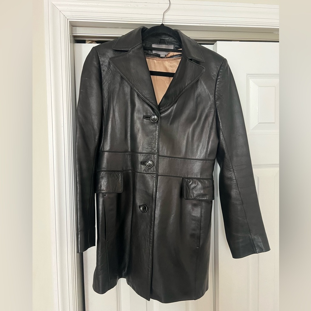 Ann Taylor Black Leather Jacket - Picture 6 of 6